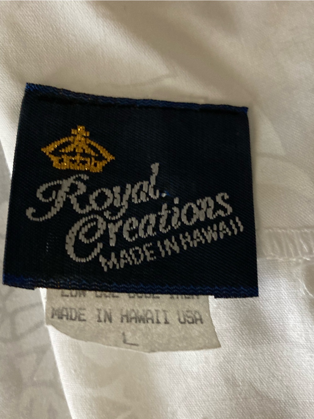 Royal Creations Hawaii large white floral aloha dress beach wedding dress - Picture 2 of 5